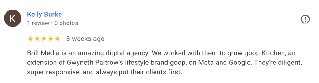 Brill Media client testimonial